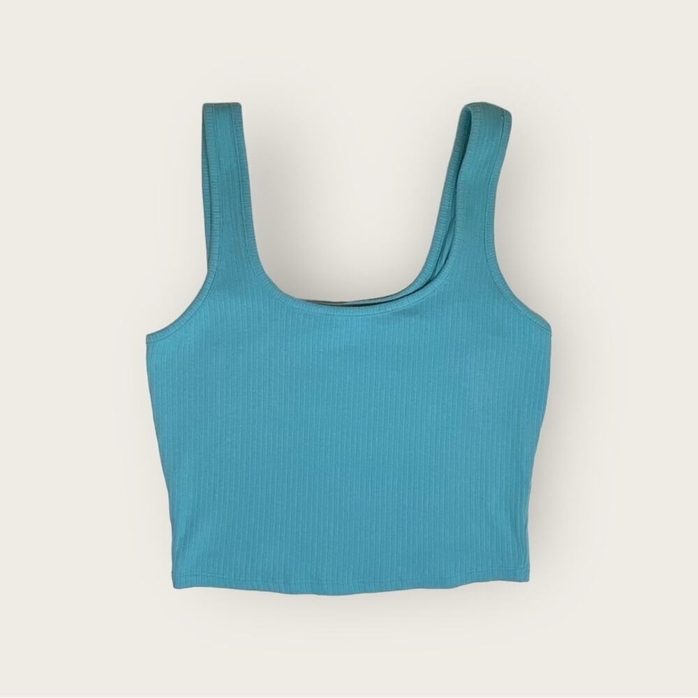 EUC | Destined | Bundle of 2 Crop Ribbed Tanks | Orange/Blue | Large - Picture 5 of 10